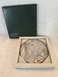 Lindsay Claire Pewter And Marble Cheese Board Set