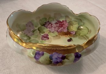 Antique Malmaison Porcelain Decorative Bowl