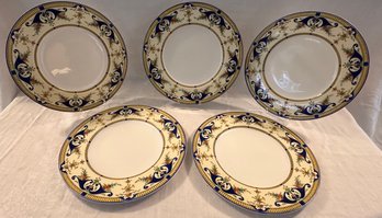 Set Of Five Royal Worcester Dinner Plates.