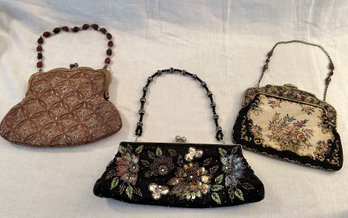 Lot Of 3 Victorian Style Evening Handbags