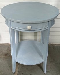 Pottery Barn Petite Light Blue Side Table