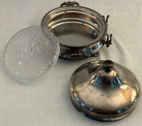 Silverplated Butter Holder/Chiller With Lid, Reed And Barton