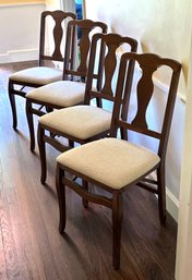 Set Of 4 Upholstered Folding Chairs