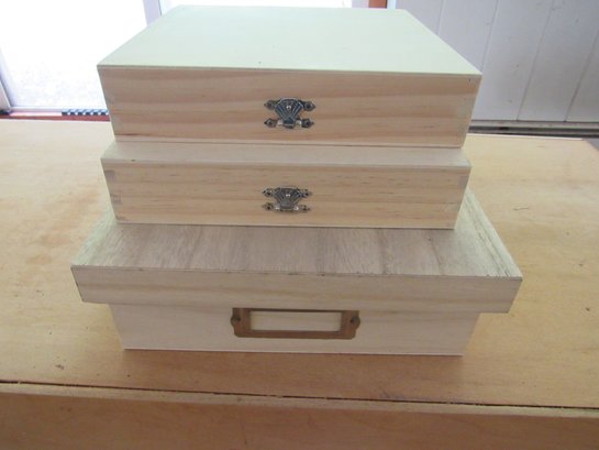 Group Of Wooden Boxes