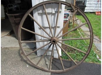 Antique Wagon Wheel Wood Iron Rustic Primitive Vintage