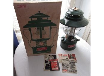 Vintage Coleman 228H195 Two-Mantle Green Lantern