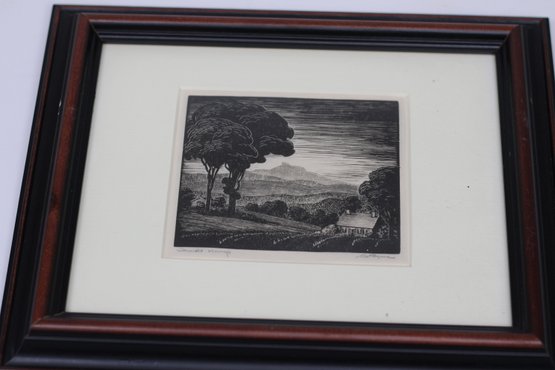 'Camel's Hump' Framed Etching By A. Squire