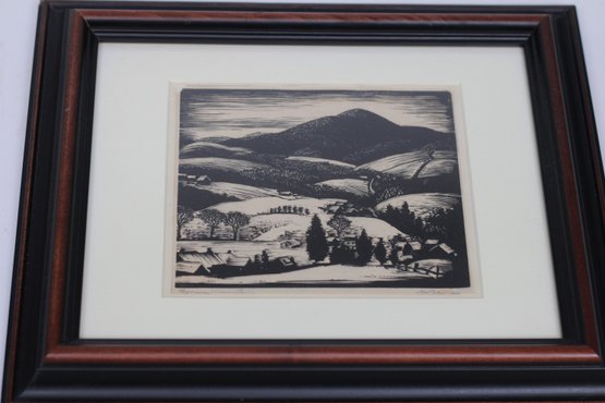 'Spruce Mountain' By A. Squire  Serene Landscape Framed Artwork