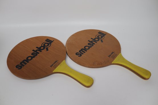 Pair Of Vintage 'Smashball' Paddles By Sport Design
