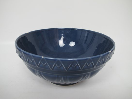 Over & Back Blue Pottery Mixing Bowl - Made In Portugal