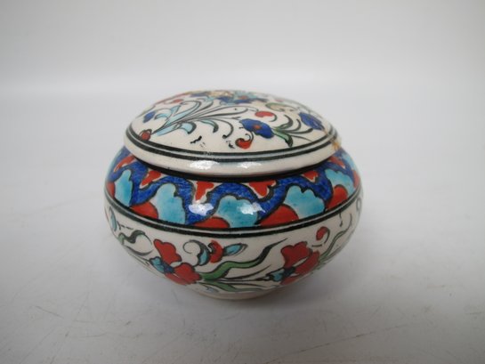 Hand-Painted Turkish Ceramic Trinket Box