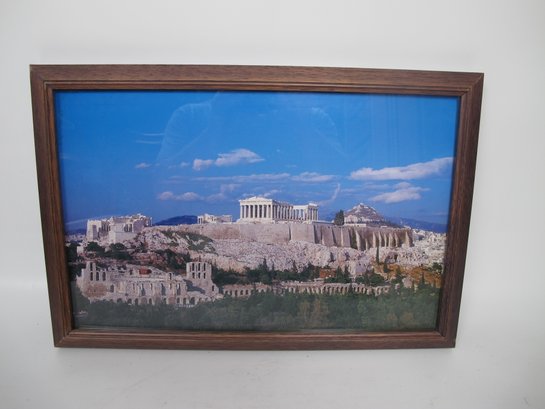 Framed Photograph Of The Acropolis - Custom Framed By Aaron Brothers