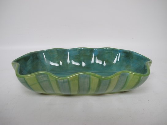 Vintage Gail Pittman Hand-Painted Ceramic Dish