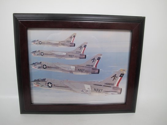 Framed Print Of Navy Fighter Jets In Formation