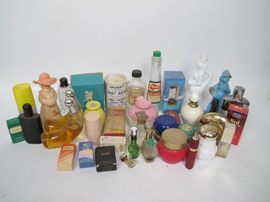 Vintage Assorted Bottles And Containers Lot