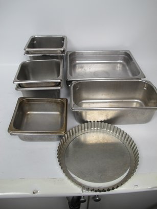 Lot Of Stainless Steel Commercial Kitchen Hotel Pans