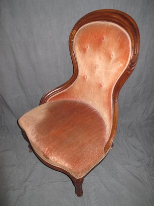 Antique Peach Parlor Chair