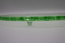 1920s US Glass Company 'Shaggy Daisy' Vaseline Uranium Glass Plate - Radiant Antique Collectible