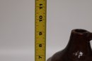 Antique Stoneware Whiskey Jug With Handle - 10.5 Inches - Classic Brown Glaze