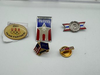 Commemorative Americana Pin Collection: Olympics And Service Awards