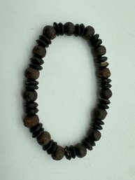 Vintage Wooden Bead Bracelet - Authentic Handcrafted Ethnic Jewelry