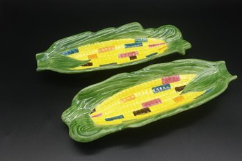 Corn Holder Plates Hand Painted In 96