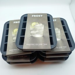 FROST Silicone Ice Tray Set In Gray - Perfect For Everyday Use, Set Of 7, 12 Cubes Each