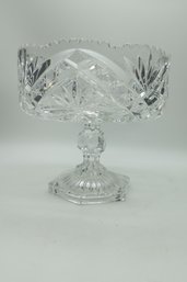 Large Vintage Lead Crystal Compote