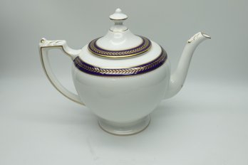 Teapot & Lid Blue Wheat By Coalport