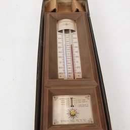 Vintage ASPEN Indoor-Outdoor Thermometer & Wind Chill Meter - Classic Weather Station