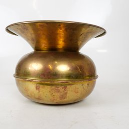 Vintage Brass Spittoon, Classic Tobacco Accessory, Early 20th Century