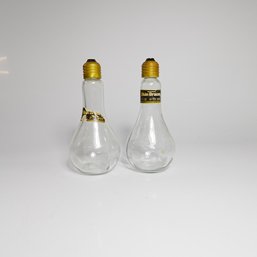 Vintage Set Of 2 Mennen Skin Bracer Light Bulb After Shave Glass Bottle 7 0z Empty