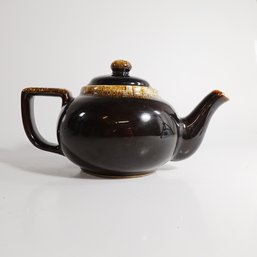 1970s Vintage Pfaltzgraff Teapot & Lid Gourmet Brown