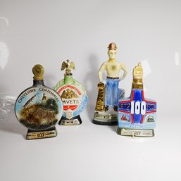 Set Of 4 Vintage Jim Beam Decanters