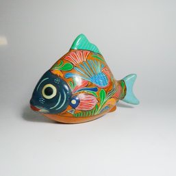 Hand Painted Colorful Terra Cotta Fish