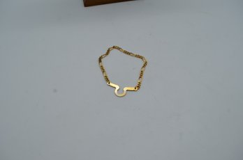 Contemporary Gold-Tone Bracelet With Unique Geometric Design
