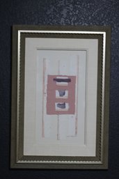Jean Thompson Original Abstract Mixed Media Artwork, Textured Visual Poetry, Framed