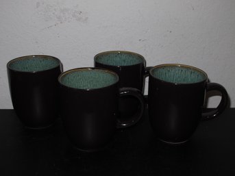 Set Of 4 Threshold Stoneware Coffee Mugs