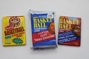 1991-1992 Fleer Basketball Wax Packs - Unopened, Vintage NBA Card Sets