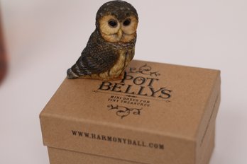 Pot Bellys Mini Box Figurine With Secret Compartment - Boreal Owl