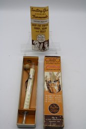 Vintage OHIO Double Duty Cooking Thermometer With Original Box & Instructions