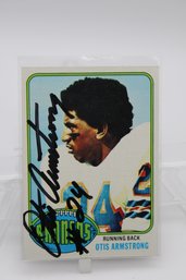 Rare Autographed 1976 Topps #123 Otis Armstrong - Denver Broncos RB