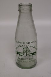 Vintage Channels Farm Dairy Durley 282 Milk Bottle - Rustic Farmhouse Decor