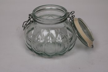 Apothecary Bubbled Glass Jar With Swing Lock Lid