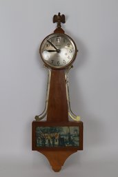 Vintage 1950s Sessions Banjo Clock, Classic American Design, Collector's Item