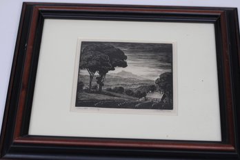'Camel's Hump' Framed Etching By A. Squire