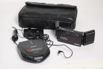Retro Sony Car Discman D-805 And USNews AM/FM Stereo Receiver Set (As-Is Condition)