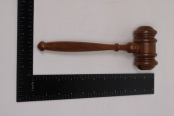 Classic Wooden Gavel - Symbolic Auctioneer's Hammer With Rich Patina