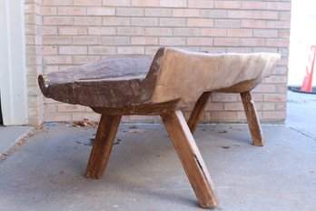 Rustic European Solid Wood Table, Circa 1940s - Vintage Furniture Masterpiece