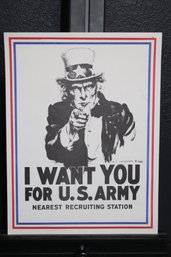 'I Want You For U.S. Army' Vintage Recruitment Poster - Patriotic Memorabilia